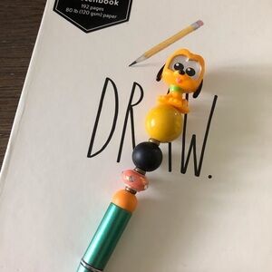 Disney Doorables: Mickey & Friends: Pluto handmade beaded pen